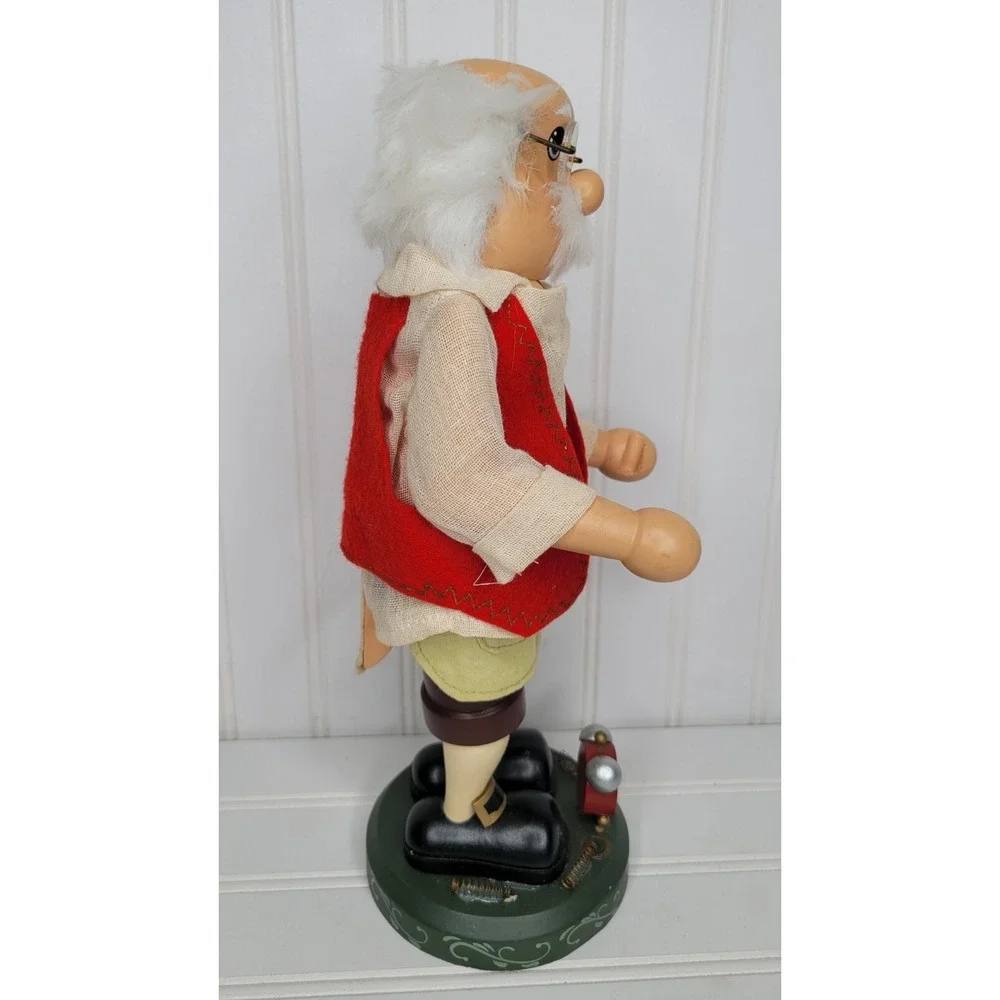 Vintage Zims‎ By Whitehurst Hand Crafted Santa Claus Clock Nutcracker